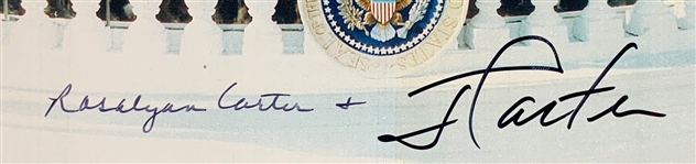 President Jimmy Carter and Rosalynn Carter Signed Inauguration Photos (2) (JSA)