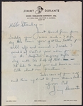 Jimmy Durante Handwritten Signed 1948 Letter on His SCHNOZZOLA Pictorial Letterhead (BAS)
