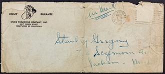 Jimmy Durante Handwritten Signed 1948 Letter on His SCHNOZZOLA Pictorial Letterhead (BAS)