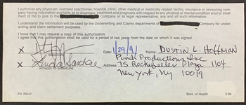 Dustin Hoffman Signed Document (BAS)