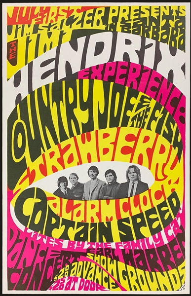 1967 Jimi Hendrix Experience Concert Poster (Second Printing)