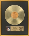 RIAA Gold Record Award for Elvis Presleys 1975 LP <em> Pure Gold</em> - Certified in 1977