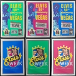 Elvis Presley "ELVIS WEEK" Prototype Mylar Posters Set of Six Different - Created by the Company that Made Elvis 1970s Mylar Banners