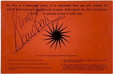 1965 Rediffusion Television Limited BBC <em>Ready, Steady Go</em> New Years Eve Party Broadcast Ticket