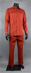 1970's WS “Fluke” Holland Stage-Worn “Nudie's” Dusty Red Two-Piece Suit – Worn Performing with Johnny Cash