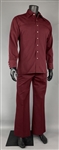 1975 WS “Fluke” Holland Stage-Worn “Nudie's” Crimson Red Two-Piece Suit – Worn Performing with Johnny Cash