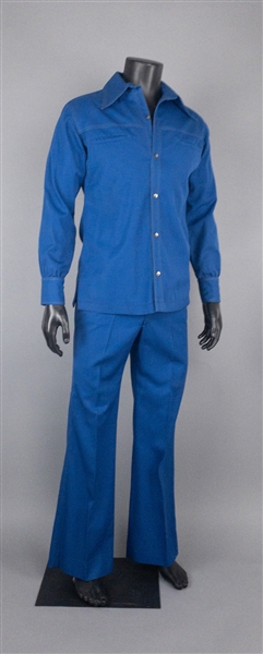 1974 WS “Fluke” Holland Stage-Worn “Nudies” Royal Blue Two-Piece Suit – Worn Performing with Johnny Cash