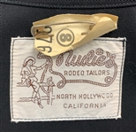 1970's WS “Fluke” Holland Stage-Worn “Nudie's” Black and Gold Two-Piece Suit – Worn Performing with Johnny Cash