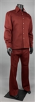 1977 WS “Fluke” Holland Stage-Worn “Nudie's” Rust Red Two-Piece Suit – Worn Performing with Johnny Cash