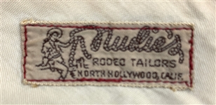 1977 WS “Fluke” Holland Stage-Worn “Nudie's” Rust Red Two-Piece Suit – Worn Performing with Johnny Cash