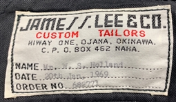 1969 WS “Fluke” Holland Stage-Worn Black Two-Piece Suit - Worn Performing with Johnny Cash