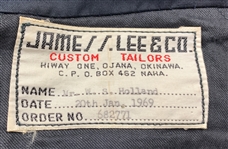 1969 WS “Fluke” Holland San Quentin Prison Stage-Worn Navy Blue Two-Piece Suit - Worn Performing with Johnny Cash