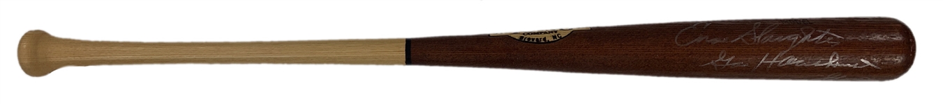 Enos Slaughter Signed Bat with Gas House Gang Inscription (BAS)