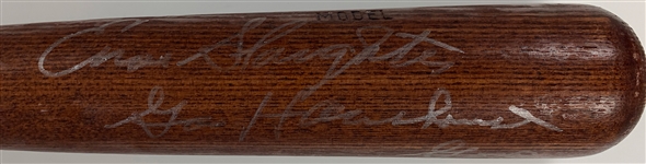Enos Slaughter Signed Bat with Gas House Gang Inscription (BAS)