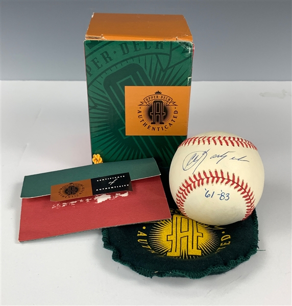 Carl Yazstremski (Inscribed "61-83") Single Signed Baseball (OAL Bobby Brown)– Upper Deck Authenticated  with Original Box, Bag and COA