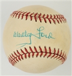 Yogi Berra and Whitey Ford Single Signed Baseballs (OAL Bobby Brown) Both Upper Deck Authenticated with Original UDA Boxes, Bags and COAs