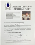 Joe DiMaggio Signed 8 x 10 Photo in Yankee Pinstripes Framed Display (LOA from BAS)