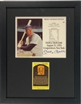 Mickey Mantle Signed Induction Day Photo and Hall of Fame Plaque in Framed Display – Includes Two Mantle Signatures! (BAS)