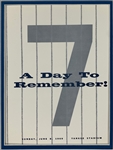 Mickey Mantle Signed 8 x 10 Photo in Elaborate A Day to Remember Matted Display with Program and Button (BAS)