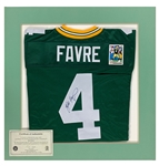 Brett Favre Signed Green Bay Packers Jersey in Matted Display (BAS)