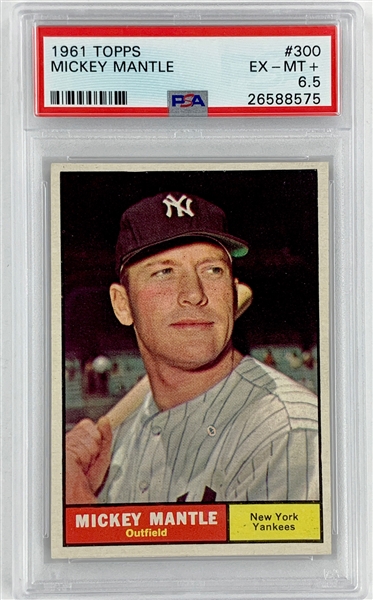 1961 Topps #300 Mickey Mantle - PSA EX-MT+ 6.5