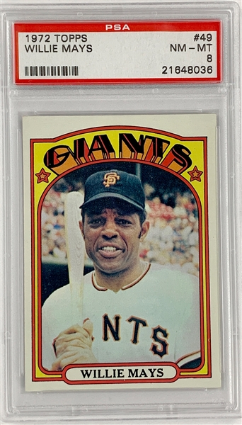 1972 Topps #49 Willie Mays – PSA NM-MT 8