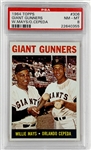 1964 Topps #306 Mays-Cepeda – PSA NM-MT 8