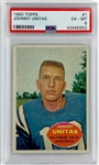 1960 Topps Football #1 Johnny Unitas – PSA EX-MT 6