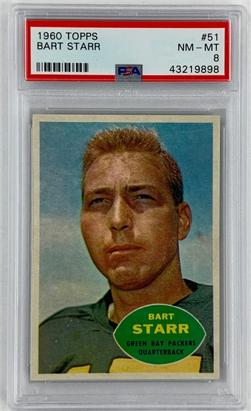 1960 Topps Football #51 Bart Starr – PSA NM-MT 8