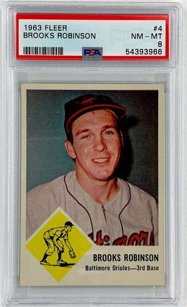 1963 Fleer #4 Brooks Robinson – PSA NM-MT 8