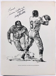 Football Hall of Famers and Superstars Signed Collection (8) with Red Grange and Bulldog Turner (BAS)