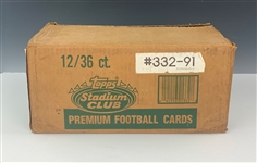 1991 Topps Stadium Club Football Full Case of 12 Unopened Boxes – Brett Favre Rookie Card Possible!