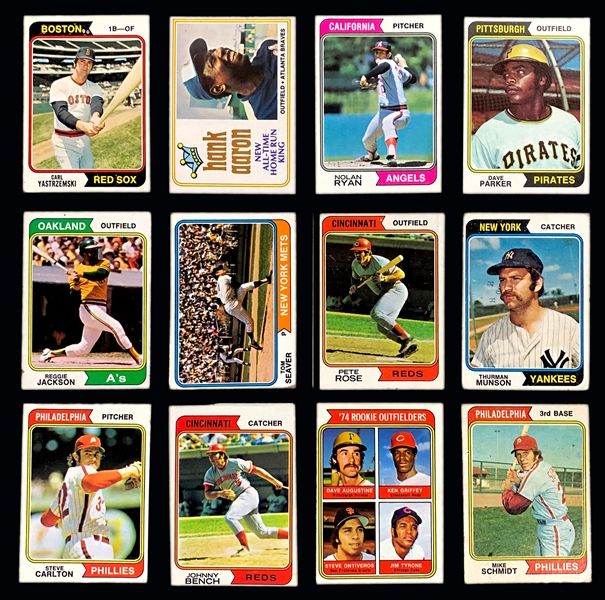 1974 Topps Baseball Complete Set (660) Incl. #456 Dave Winfield PSA NM-MT 8