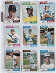1974 Topps Baseball Complete Set (660) Incl. #456 Dave Winfield PSA NM-MT 8
