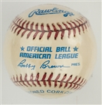 Nolan Ryan Single Signed Baseball (OAL Brown) (BAS) - Still Sealed! 
