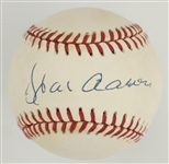 Hank Aaron Single Signed Baseball (ONL White) (BAS)