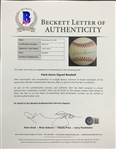 Hank Aaron Single Signed Baseball (ONL White) (BAS)