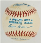 Ken Griffey Jr. Single Signed Baseball (OAL Brown) (BAS)
