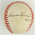 Minnesota Twins “Retired Numbers” Signed Baseball (OAL Budig) – With Kirby Puckett, Harmon Killebrew, Kent Hrbek, Tony Oliva, and Rod Carew (BAS)