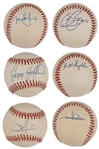 1980s-2000s Baseball Stars Single Signed Baseball Bonanza of 74 Incl. Orel Hershiser, Jim Leyland, Larry Bowa and Jason Kendall