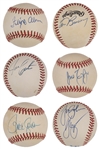 1980s-2000s Baseball Stars Single Signed Baseball Bonanza of 74 Incl. Orel Hershiser, Jim Leyland, Larry Bowa and Jason Kendall