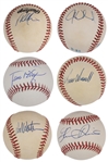 1980s-2000s Baseball Stars Single Signed Baseball Bonanza of 74 Incl. Orel Hershiser, Jim Leyland, Larry Bowa and Jason Kendall