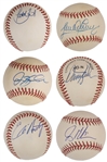1980s-2000s Baseball Stars Single Signed Baseball Bonanza of 74 Incl. Orel Hershiser, Jim Leyland, Larry Bowa and Jason Kendall