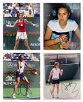 Women's Tennis Greats Signed 8 x 10 Collection of 21 Featuring Sharapova, Capriati, Navratilova, Clijsters, and Hingis (BAS)