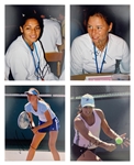 Women's Tennis Greats Signed 8 x 10 Collection of 21 Featuring Sharapova, Capriati, Navratilova, Clijsters, and Hingis (BAS)