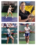 Women's Tennis Greats Signed 8 x 10 Collection of 21 Featuring Sharapova, Capriati, Navratilova, Clijsters, and Hingis (BAS)