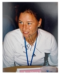 Women's Tennis Greats Signed 8 x 10 Collection of 21 Featuring Sharapova, Capriati, Navratilova, Clijsters, and Hingis (BAS)