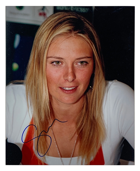 Maria Sharapova Signed 8 x 10 Photo – Gorgeous Portrait! 5-Time Tennis Grand Slam Winner (BAS)