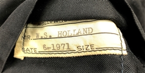 1971 WS “Fluke” Holland  Stage-Worn “Cotroneo” Pitch Black Two-Piece Suit – Worn Performing with Johnny Cash