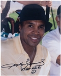 Boxing Champions Signed 8 x 10 Photos (7) With Sugar Ray Leonard, Larry Holmes and Oscar De La Hoya (BAS)